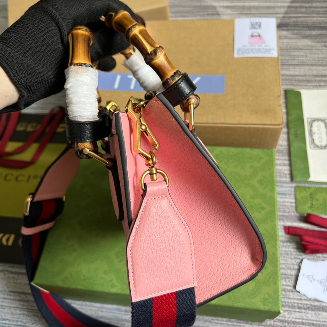 gg Diana Mini Tote Bag Pink For Women, Women&#8217;s Bags 7.9in/20cm gg ‎702732 U3ZDT 5479