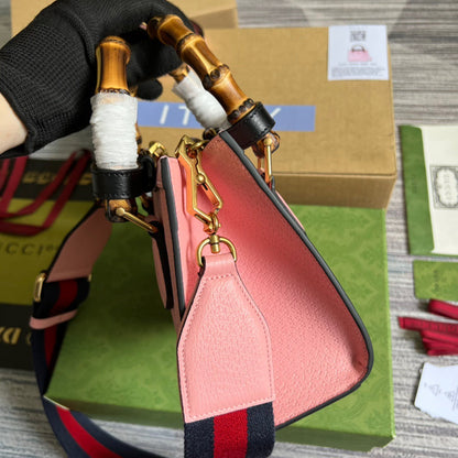 gg Diana Mini Tote Bag Pink For Women, Women&#8217;s Bags 7.9in/20cm gg ‎702732 U3ZDT 5479