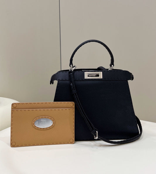 FI Peekaboo ISeeU Medium Black For Women, Handbags, Shoulder Bags 13.1in/33.5cm FF