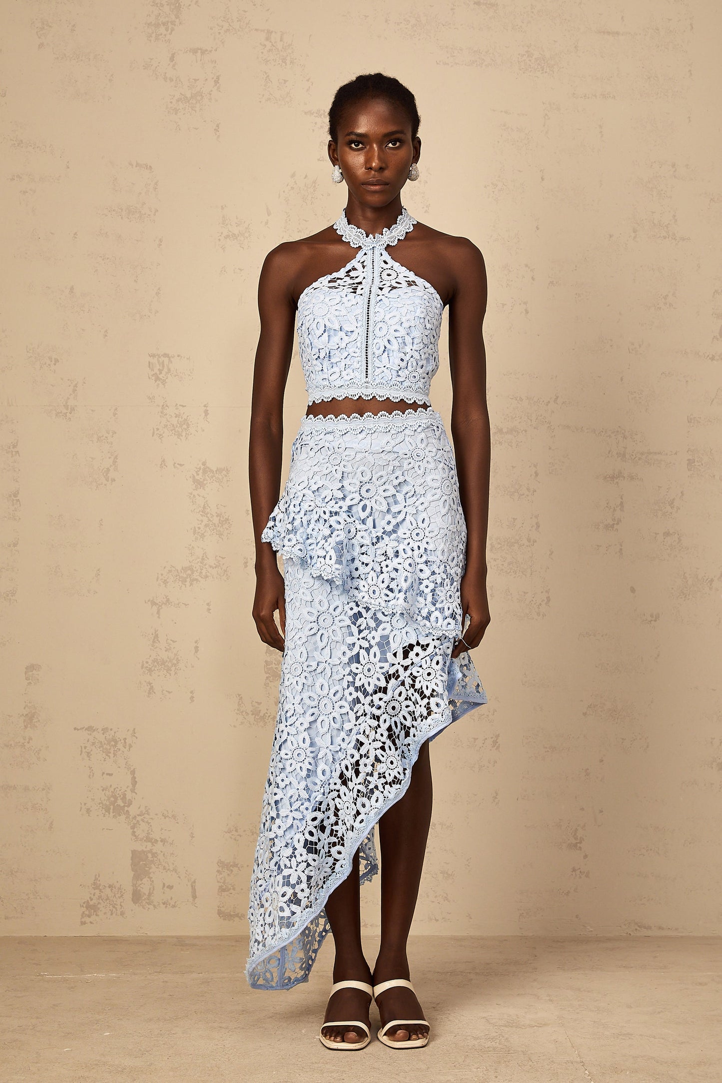 Bruyère Blue Corded Lace Matching Set