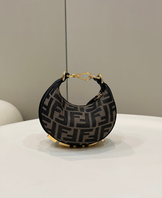 FI Nano FIgraphy Brown For Women, Handbags 6.7in/17cm FF 7AS089