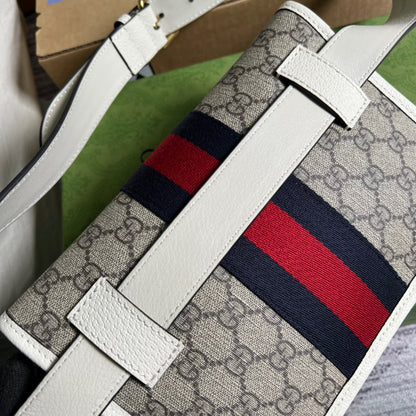 gg Ophidia Belt Bag Beige And Ebony gg Supreme Canvas, A Material With Low Environmental Impact For Men  8.7in/22cm gg 674081 96IWT 9794