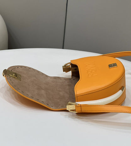 FI Moonlight Saddle Orange Bag For Woman 19cm/7.5in