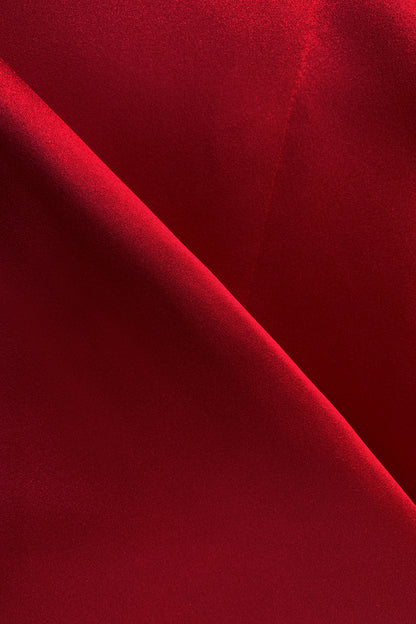 Elegant Formal Red Maxi Prom Dress Strapless Evening Gown