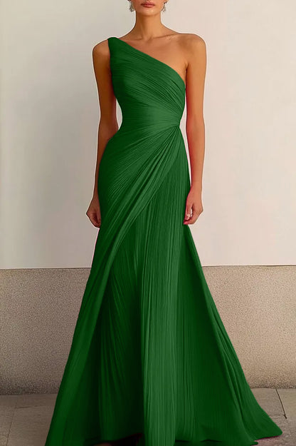 Formal Party Prom Dress One Shoulder Maxi Dress