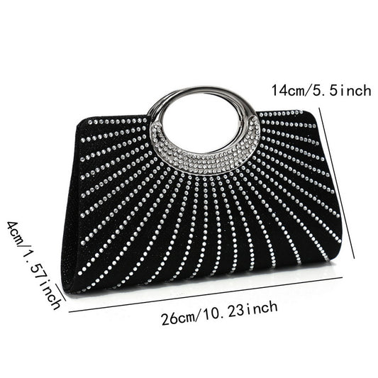 Diamond-Studded Bag Chain Handbag