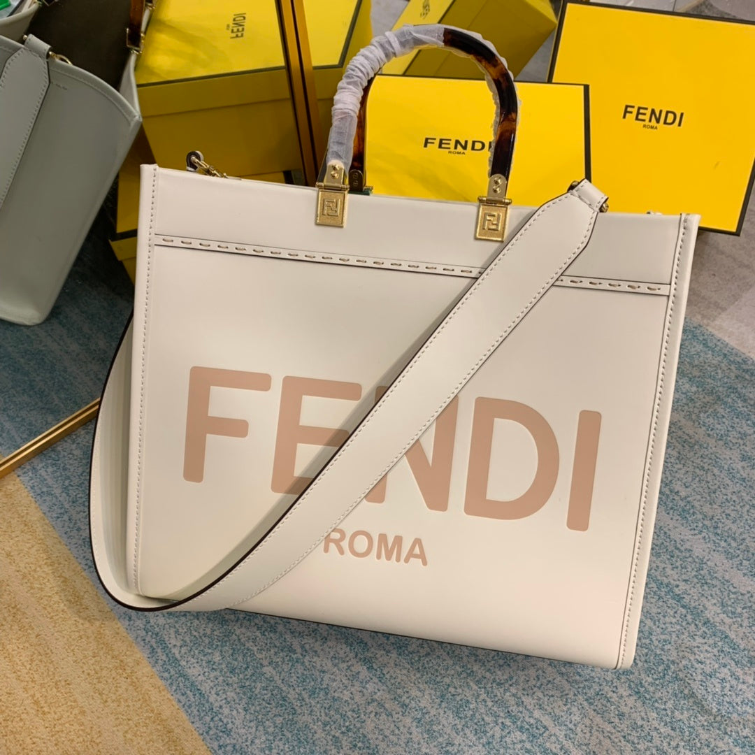 FI Sunshine Handle Bag White For Women, Handbags, Shoulder And Crossbody Bags 14.2in/36cm FF 8BH386ABVLF0K7E