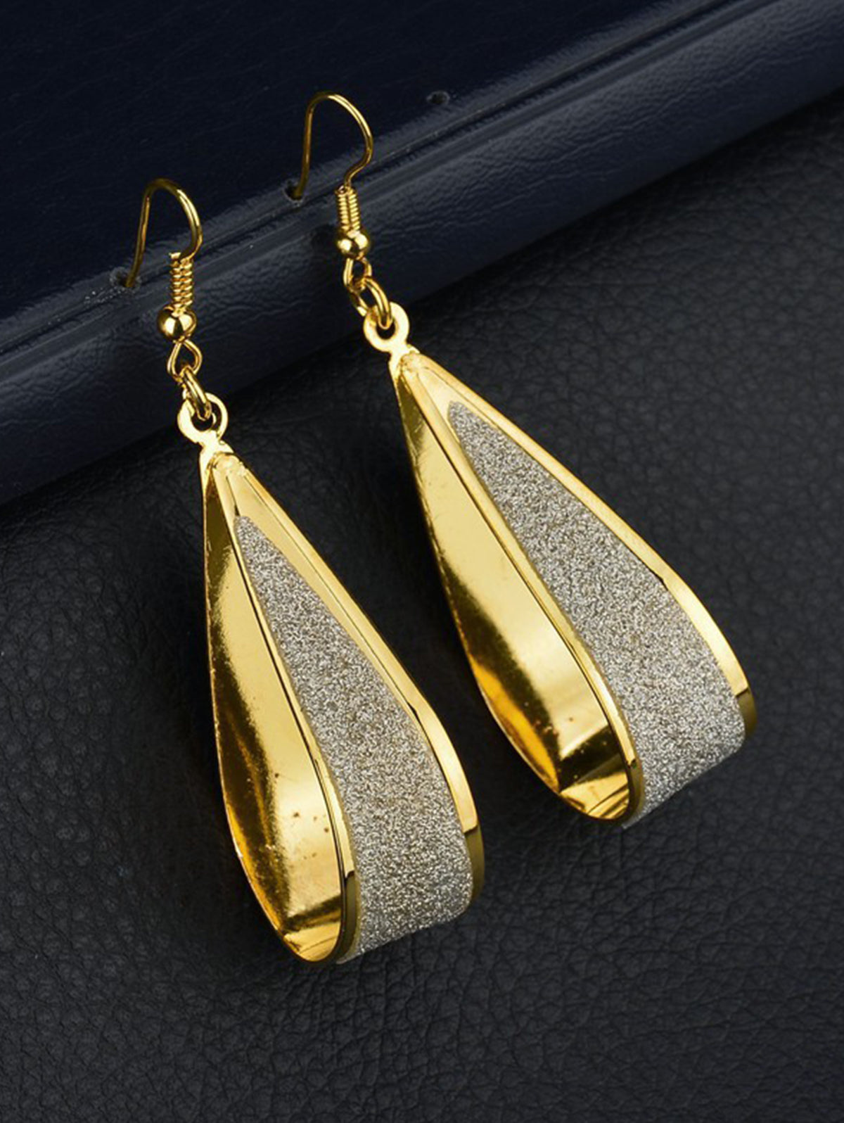 Elegant Sparkly Water Droplet Shaped Earrings