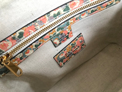 gg Horsebit 1955 Small Top Handle Bag Printing Liberty For Women 10in/25cm gg 620850