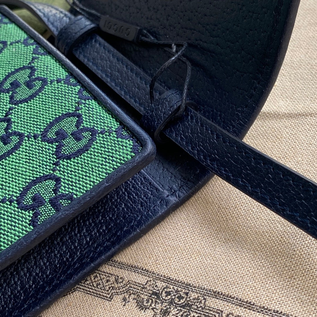 gg Mini Bag In Green gg Canvas For Women 7in/18cm gg 657582