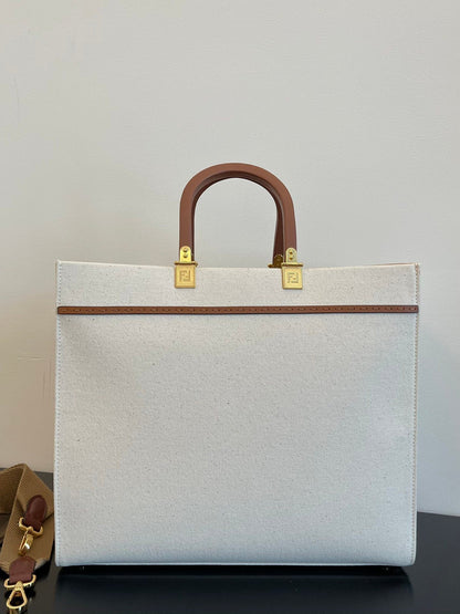 FI Sunshine Large Tote Bag Light Grey For Women, Handbags, Shoulder Bags 15.7in/40cm FF 8BH372
