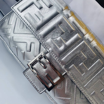 FENDI Baguette metallic shoulder bag
