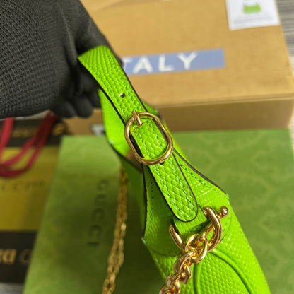 gg Jackie 1961 Lizard Mini Bag Yellow For Women, Women&#8217;s Bags 7.5in/19cm gg ‎