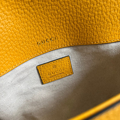 gg x Adidas Horsebit 1955 Mini Bag Yellow For Women, Women&#8217;s Bags 8.1in/21cm gg 658574 U3ZDG 7775