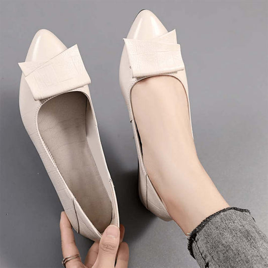 Beige Plaid Almond Toe Low Block Heel Pumps for Office