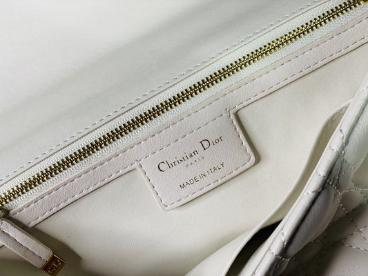 Dior Large Dior Caro Bag Black Supple Cannage Calfskin Women