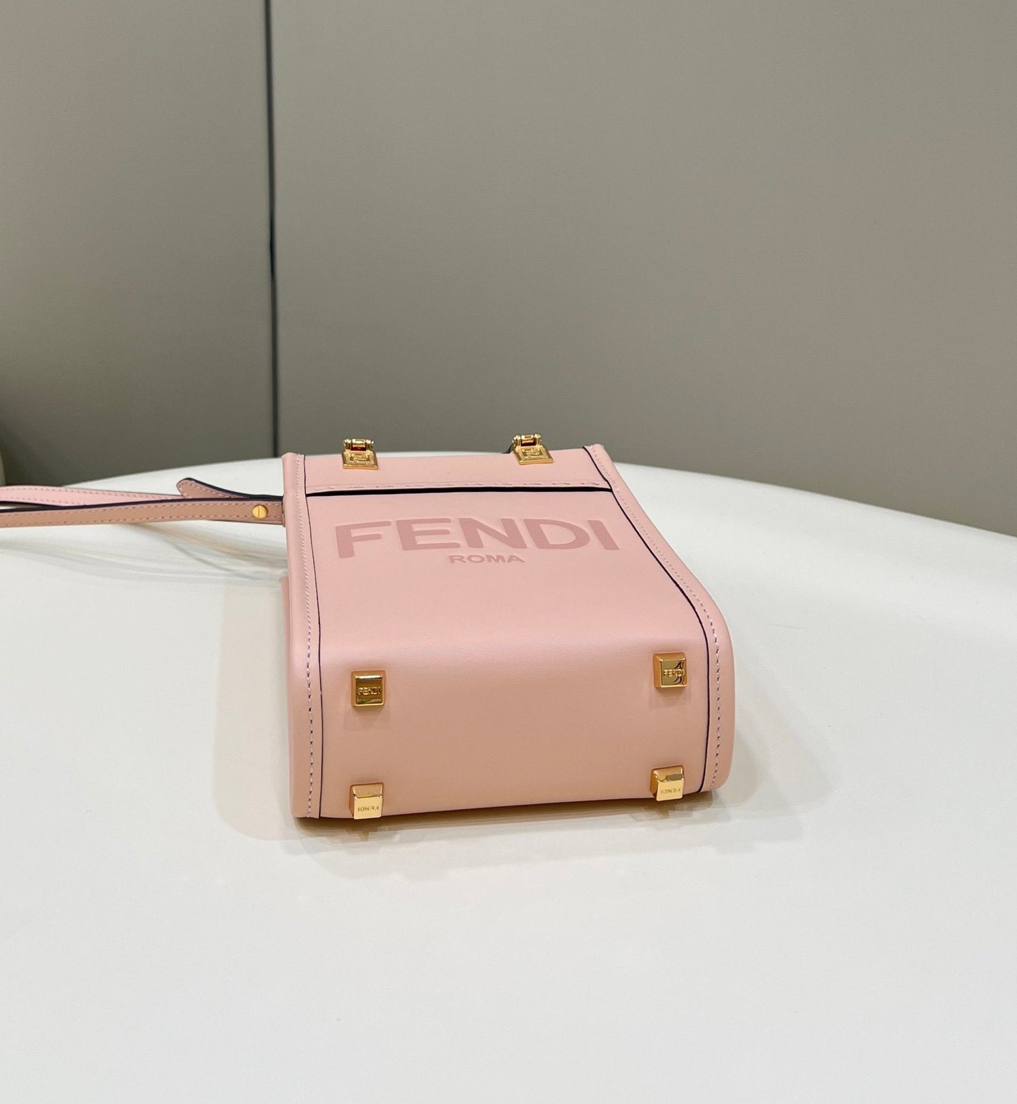FI Mini Sunshine Shopper Pink For Women, Handbags, Shoulder And Crossbody bags 7.1in/18cm FF 8BS051