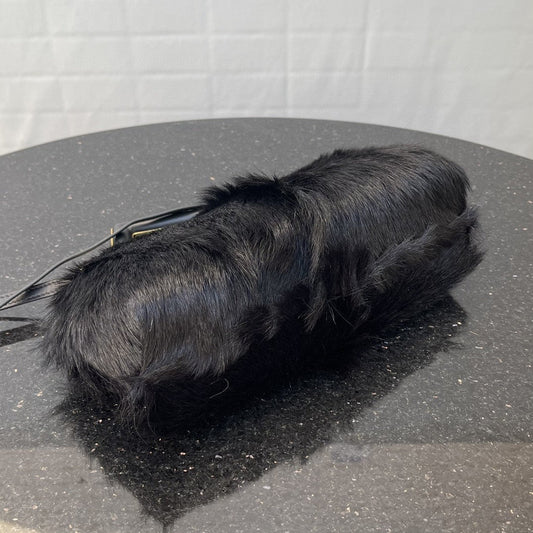 FI First Small Black Fox Fur Bag For Woman 26cm/10in