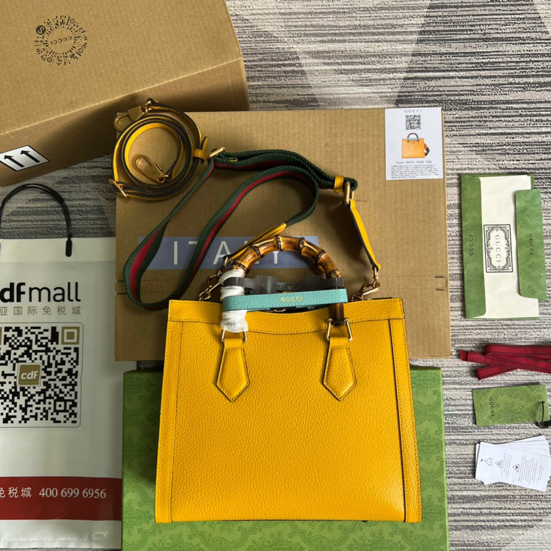 gg Diana Small Tote Bag Yellow For Women, Women&#8217;s Bags 11in/27cm gg ‎