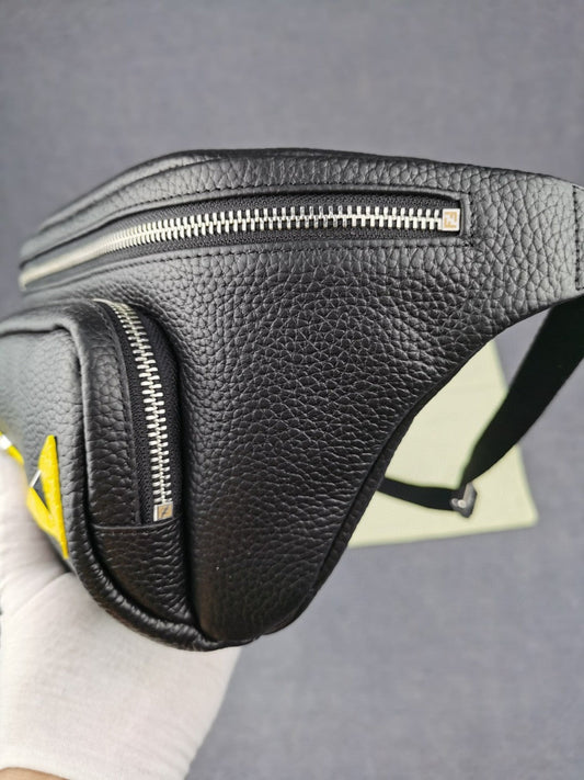 FI Little Monster Belt Bag Black/Yellow For Men, Men&#8217;s Bags 7.9in/20cm FF
