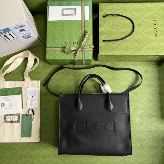 gg Small tote With gg Logo Black For Women 12.4in/31.5cm gg 674822 0E8IG 1000