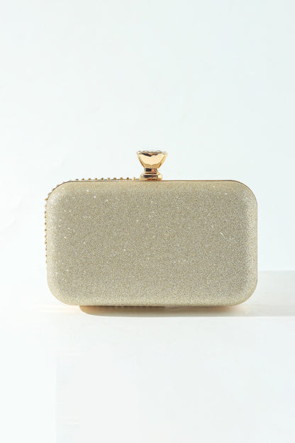 Diamond-Studded Dinner Clutch Bag Shiny Chain Crossbody Handbag