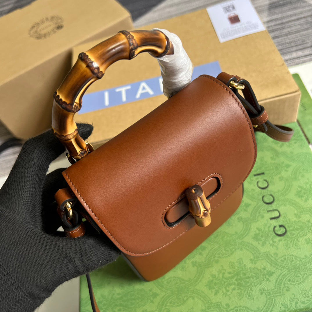 gg Bamboo Mini Handbag Red For Women, Women&#8217;s Bags 6.2in/16cm gg