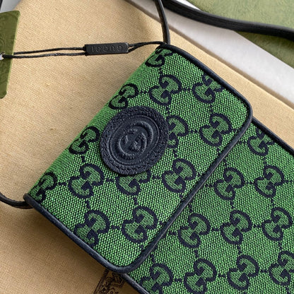 gg Mini Bag In Green gg Canvas For Women 7in/18cm gg 657582