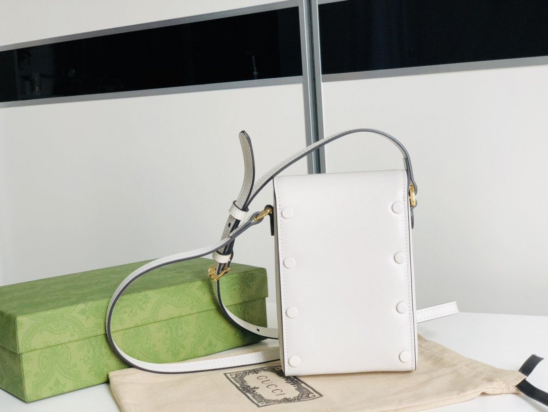 gg Horsebit 1955 Mini Bag For Women White 6.7in/17cm ‎625615