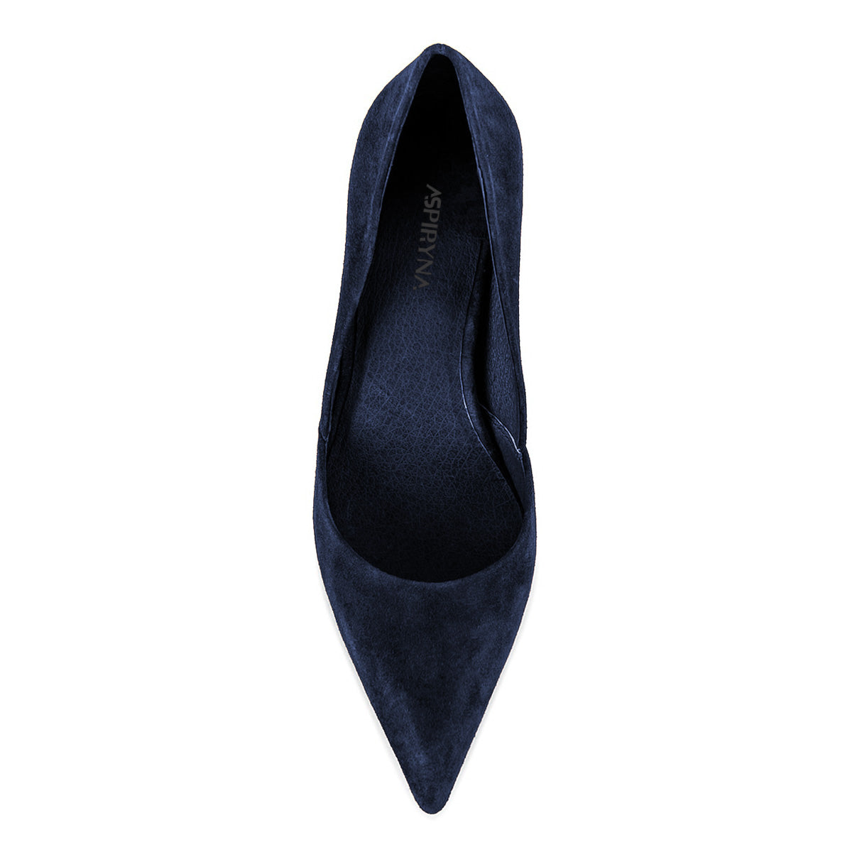 Faux Suede Pointed Toe Navy Blue Stiletto High Heels for Women