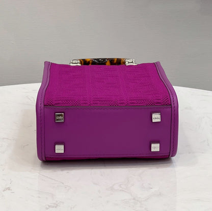 FI Mini Sunshine Shopper Purple For Women, Handbags, Shoulder And CrossBody Bags 7.1in/18cm FF 8BS051