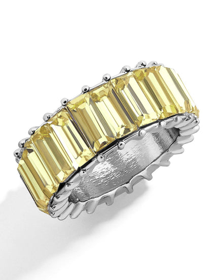 Fashionable Multicolor Rhinestone Alloy Band Ring