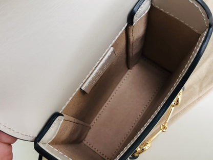gg Horsebit 1955 Mini Bag For Women White 6.7in/17cm ‎625615