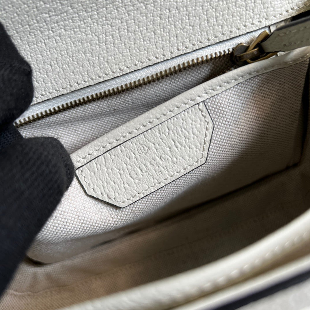 gg Bamboo 1947 Medium  Top Handle Bag White For Women, Women&#8217;s Bags 10.2in/26cm gg