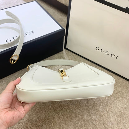 gg Jackie 1961 Small Shoulder Bag White For Women 10.8in/27.5cm gg 636709 10O0G 9022
