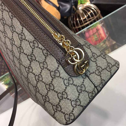 gg Ophidia Medium Shoulder Bag Beige/Ebony gg Supreme Canvas For Women 13in/34cm 524533