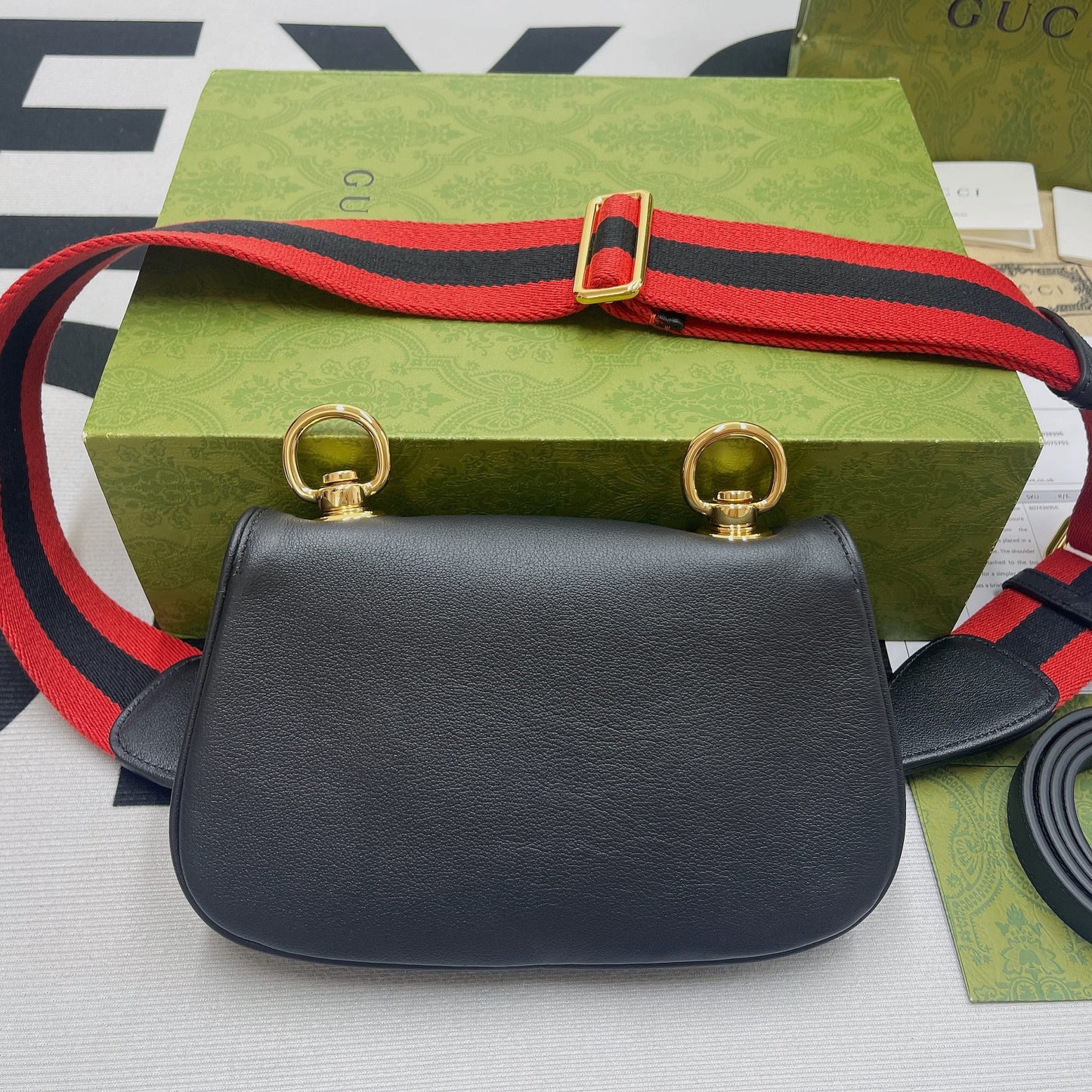 gg Blondie Mini Bag Black For Women, Women&#8217;s Bags 8.7in/22cm gg‎ ‎698643 UXXAG 1064