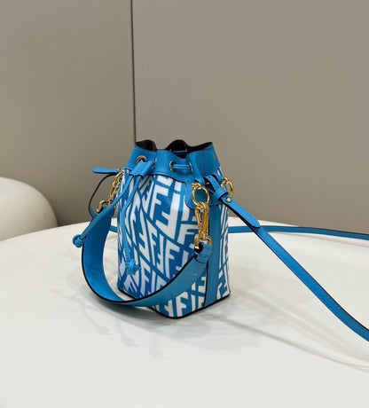 FI Mon Tresor Bag Blue For Women, Handbags, Shoulder And Crossbody Bags 7.1in/18cm FF 8BS010
