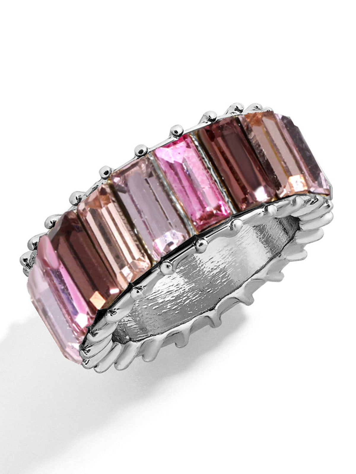 Fashionable Multicolor Rhinestone Alloy Band Ring