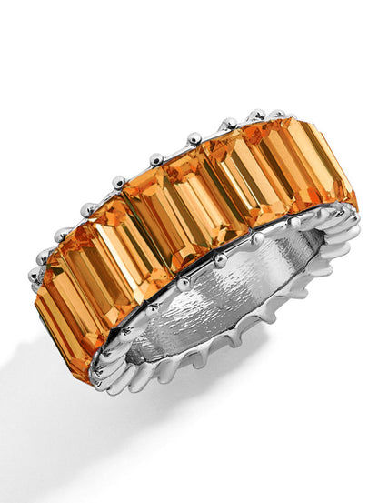Fashionable Multicolor Rhinestone Alloy Band Ring
