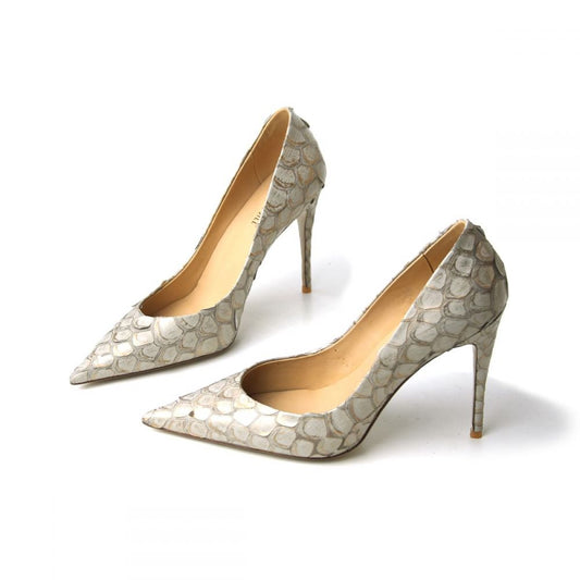 Genuine Leather Pointed Toe 4'' Stiletto Heel Pumps for Women