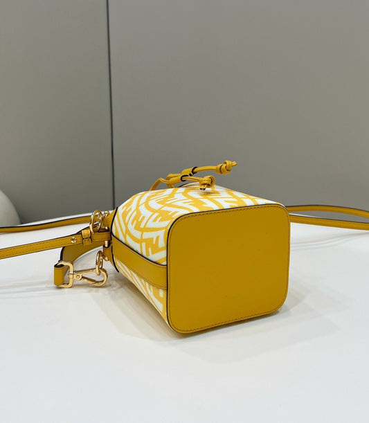 FI Mon Tresor Bag Yellow For Women, Handbags, Shoulder And Crossbody Bags 7.1in/18cm FF 8BS010