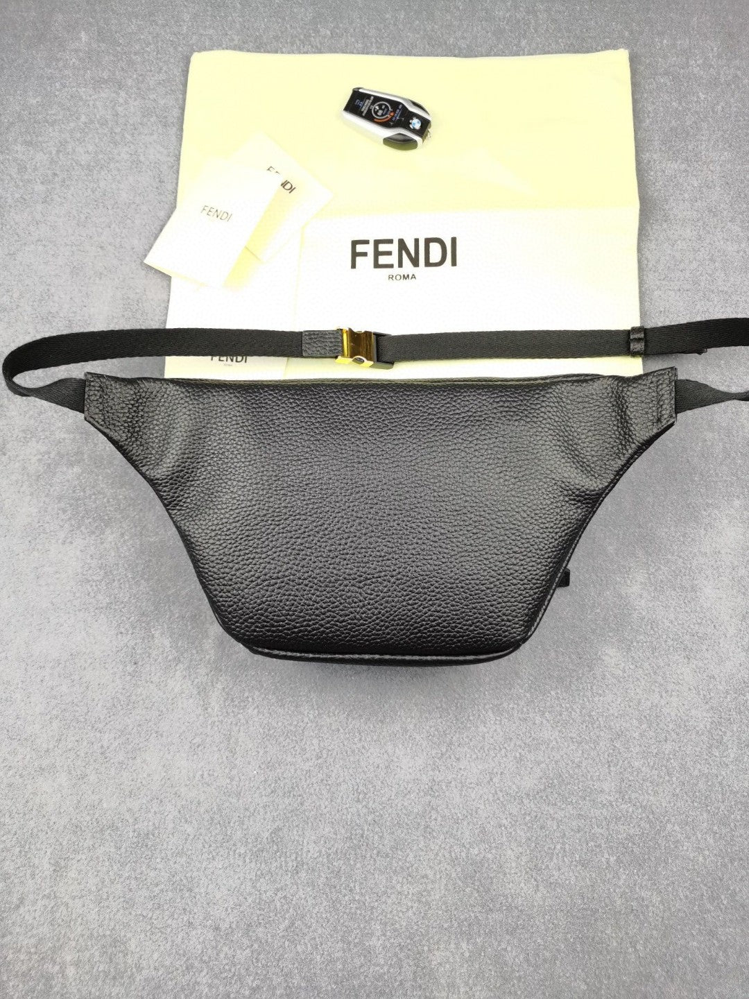 FI Little Monster Belt Bag Black For Men, Men&#8217;s Bag 7.9in/20cm FF
