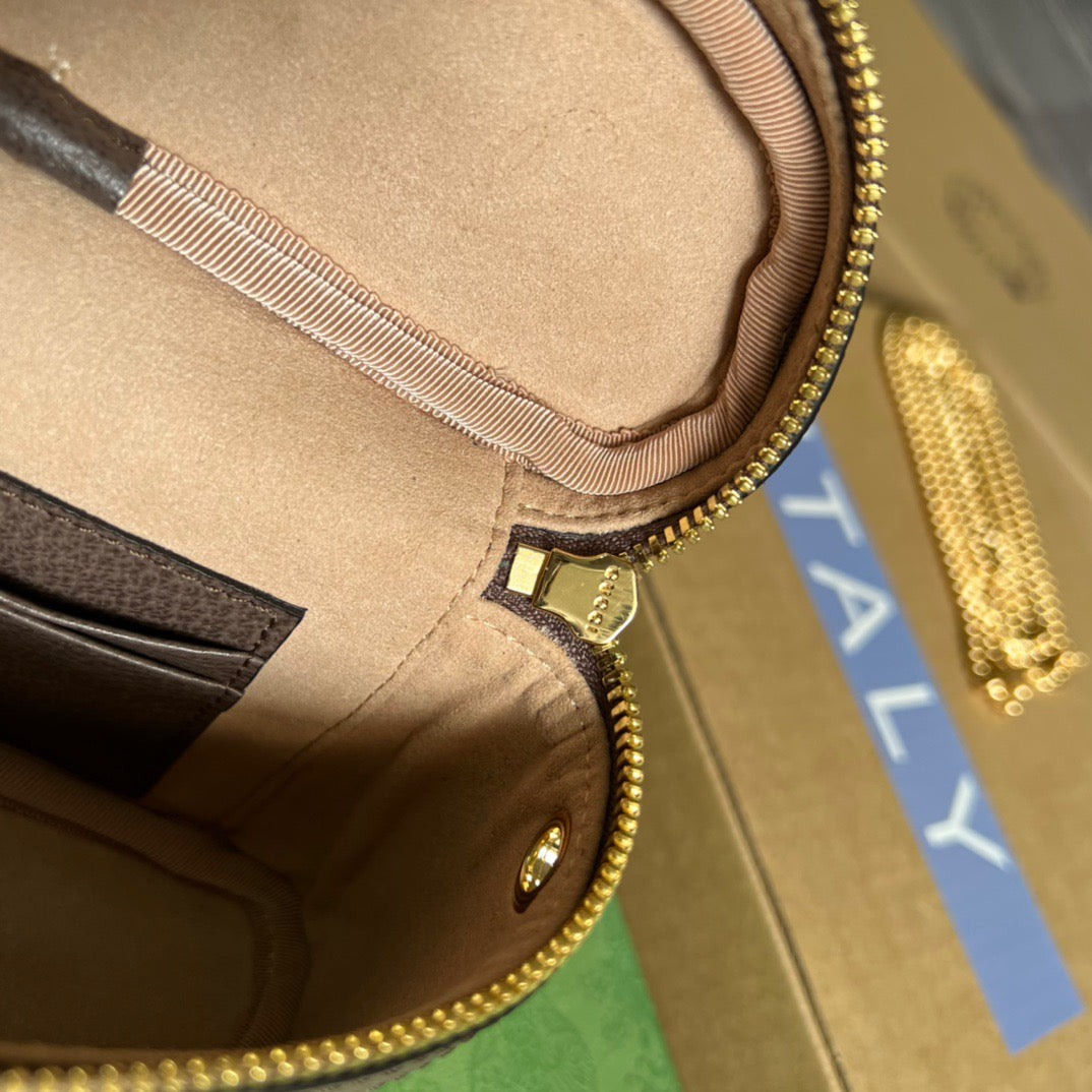 gg Ophidia Belt Bag With Web Beige/Ebony Soft gg Supreme Canvas  For Men 7.1in/18cm gg 699765 96IWG 8745