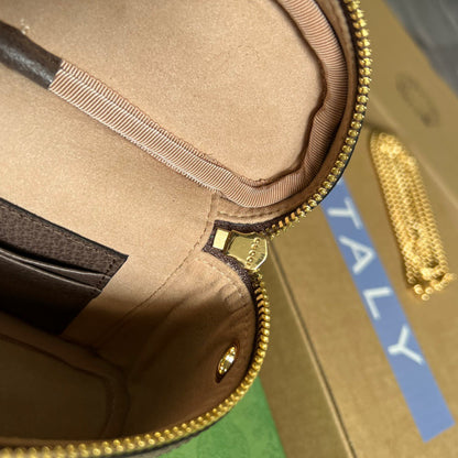 gg Ophidia Belt Bag With Web Beige/Ebony Soft gg Supreme Canvas  For Men 7.1in/18cm gg 699765 96IWG 8745