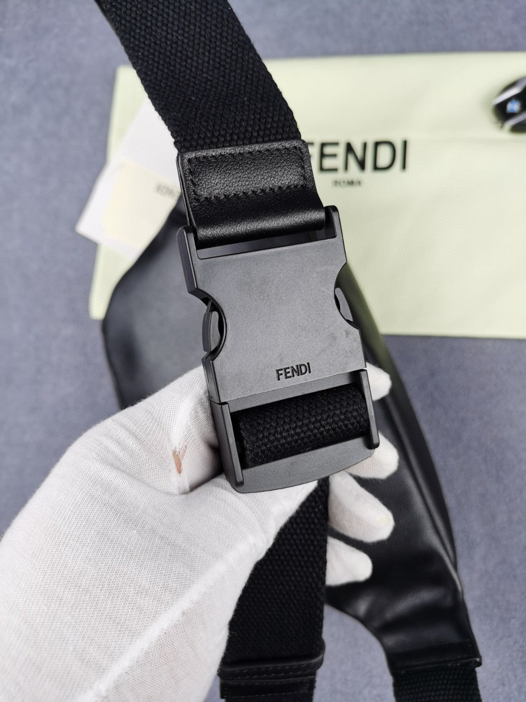 FI Little Monster Belt Bag Black/Yellow For Men, Men&#8217;s Bags 7.9in/20cm FF