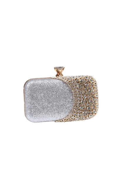 Diamond-Studded Dinner Clutch Bag Shiny Chain Crossbody Handbag