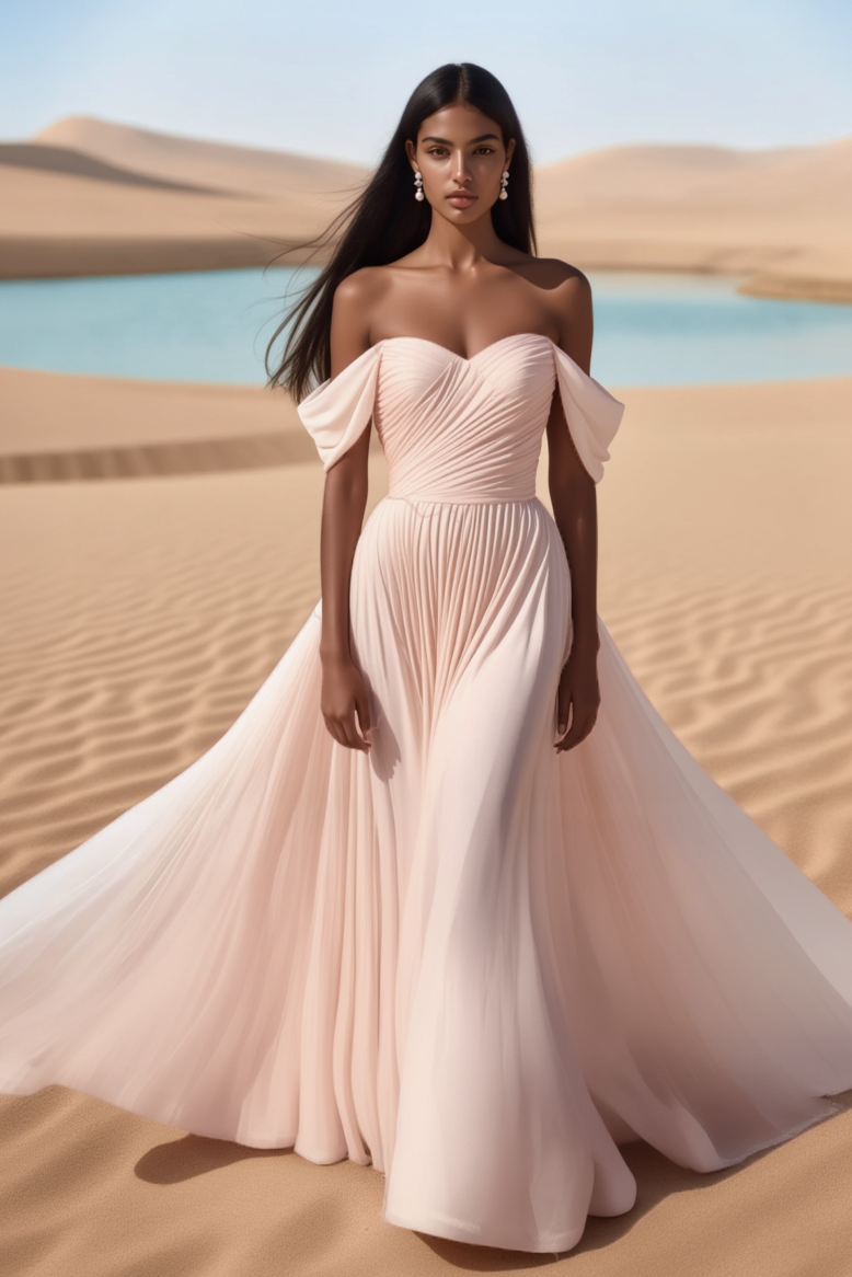 Formal Dress Pink Strapless Floor-Length Dress