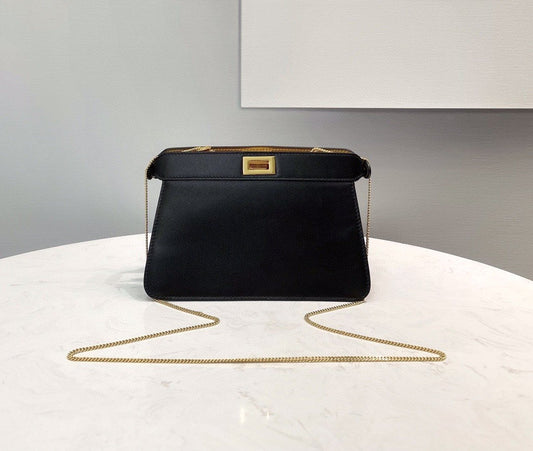 FI Peekaboo Small Iseeu Pochette Black Bag For Woman 21cm/8in
