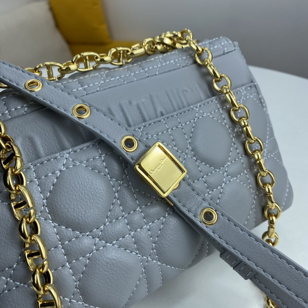 Dior Small Dior Caro Bag Black Supple Cannage Calfskin Women